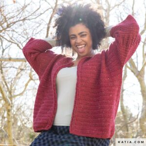 Katia - Damesvest in Merino Tweed - Crochet 118-16