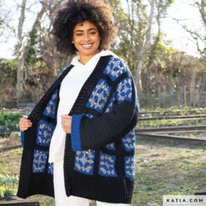 Katia - Oversized vest met granny squares van Merino Aran - Crochet 118-08